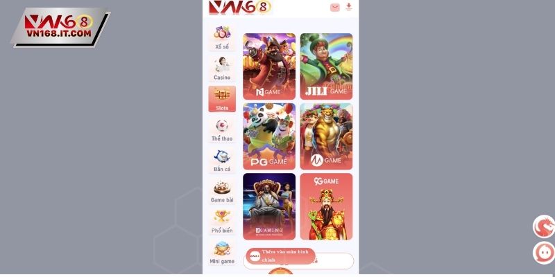 Danh sách game nổ hũ bất bại tại VN168