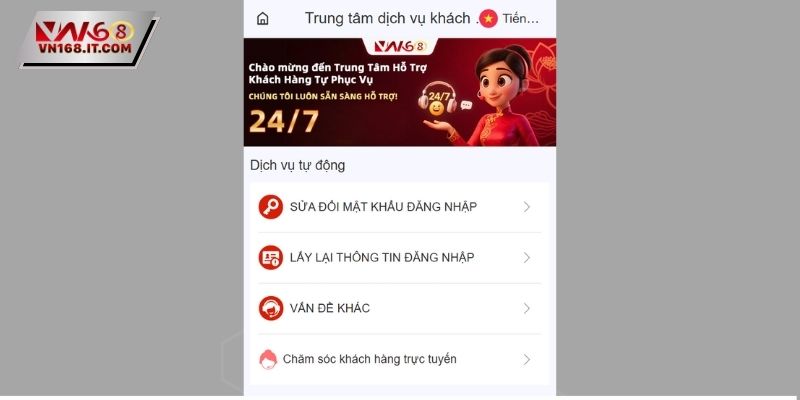 Trường hợp đặc biệt cần liên hệ VN168